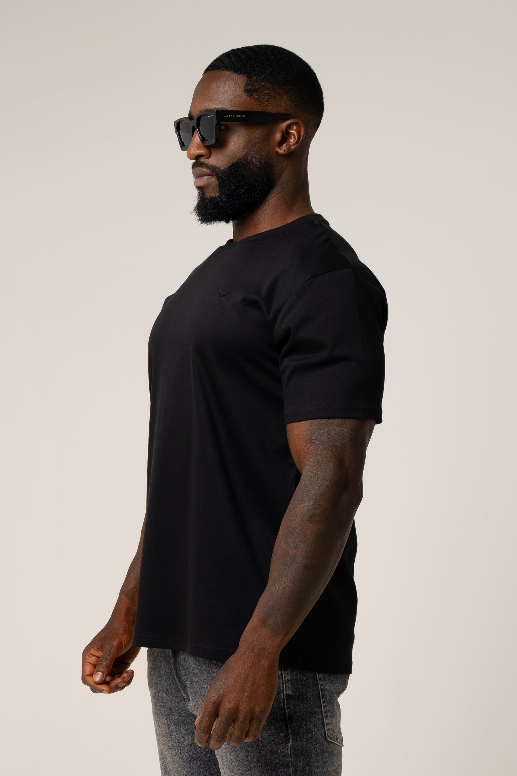 PIMA COTTON T-SHIRT IN BLACK