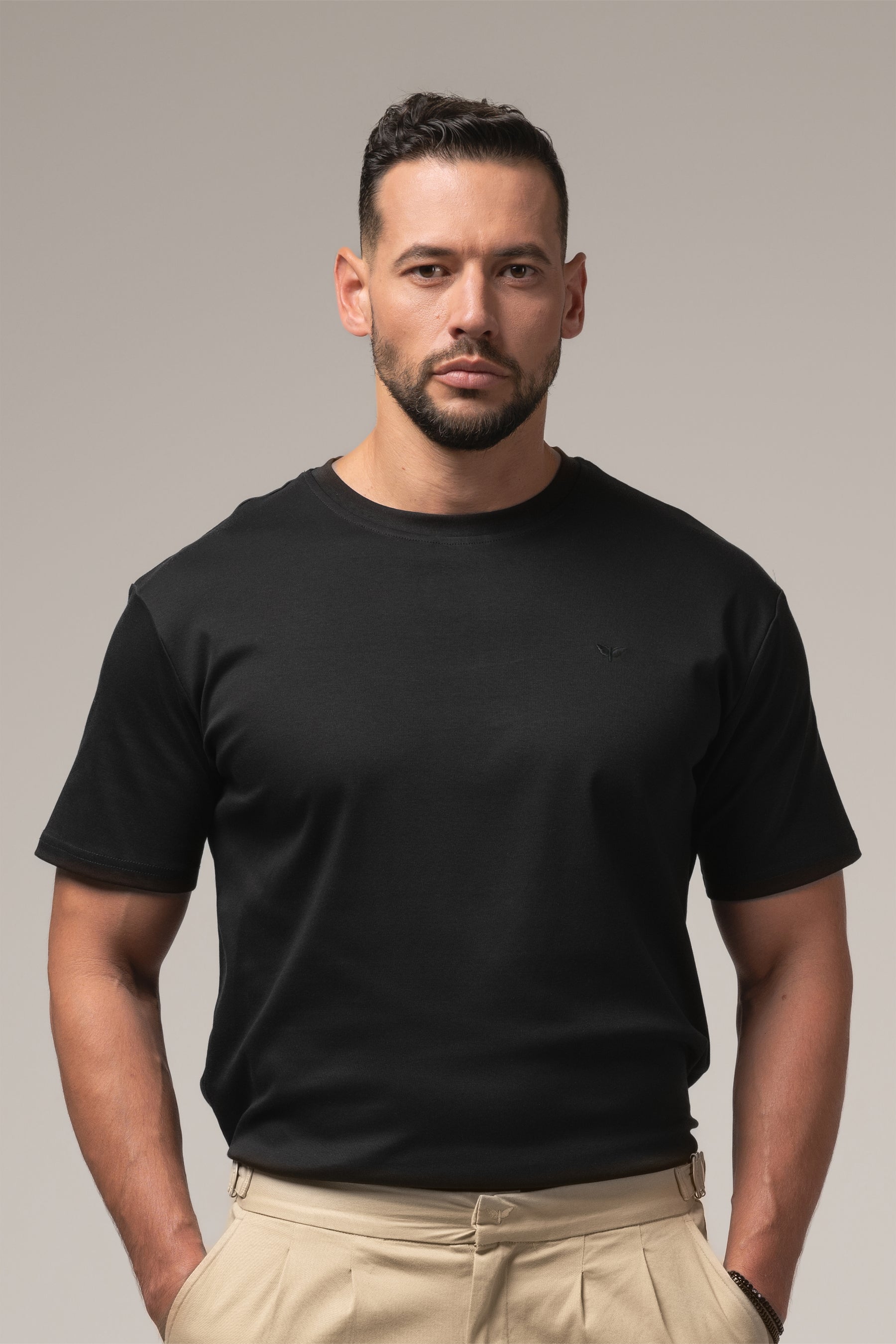 Signature Pima Tee | Nero Profondo