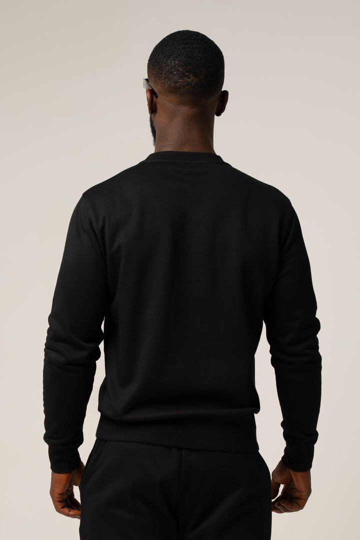 Marcello Heavyweight Crewneck | Nero Profondo