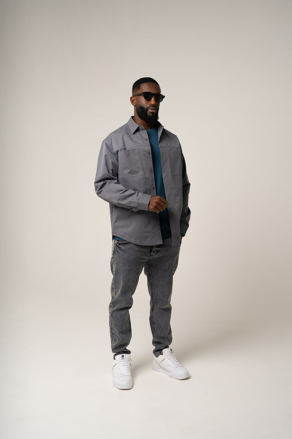 PAOLO OVERSHIRT in GREY