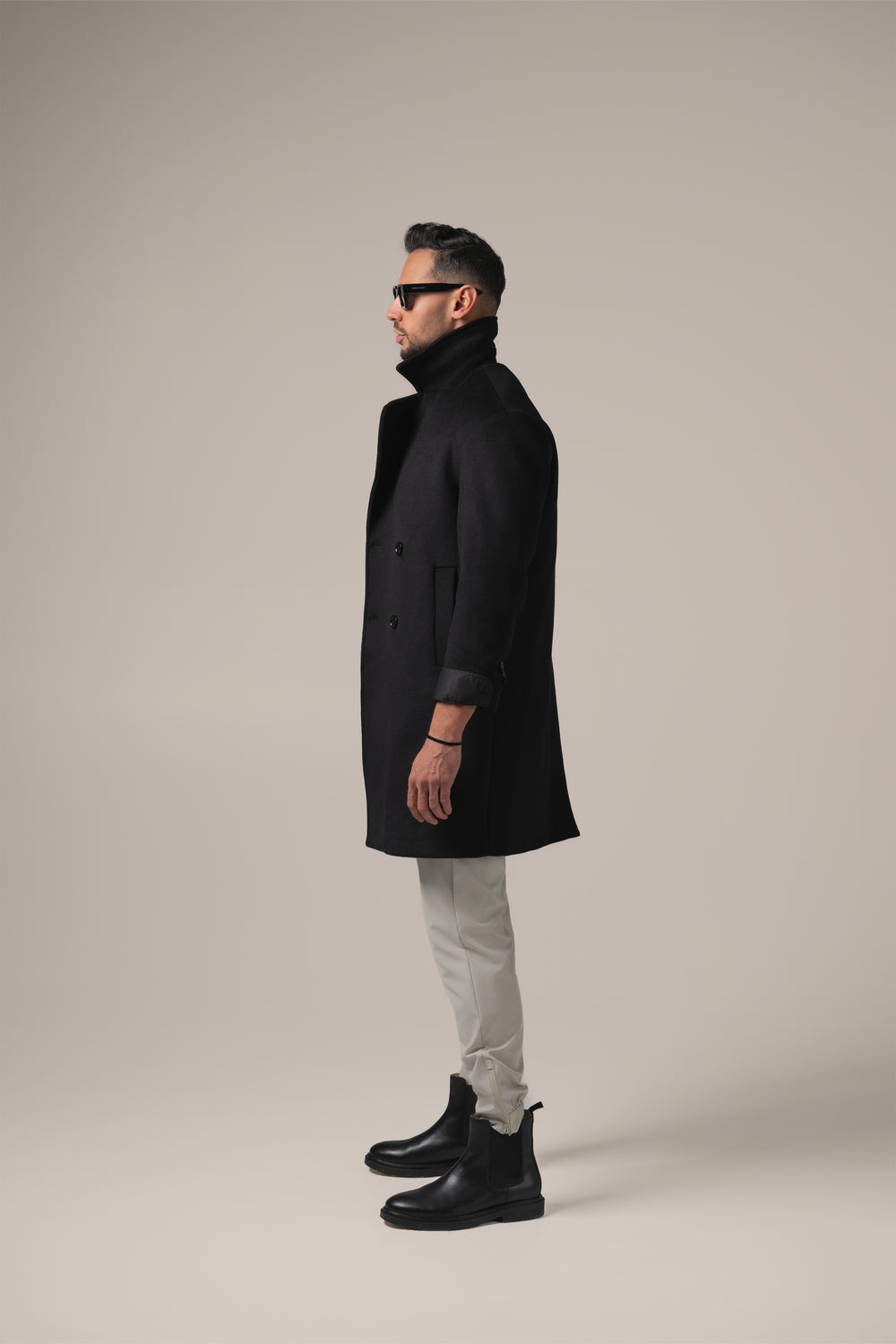 Alessandro Wool Overcoat | Nero Profondo