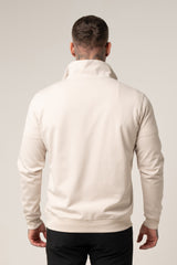 ALESSIO ZIPPER TOP BEIGE - GREY