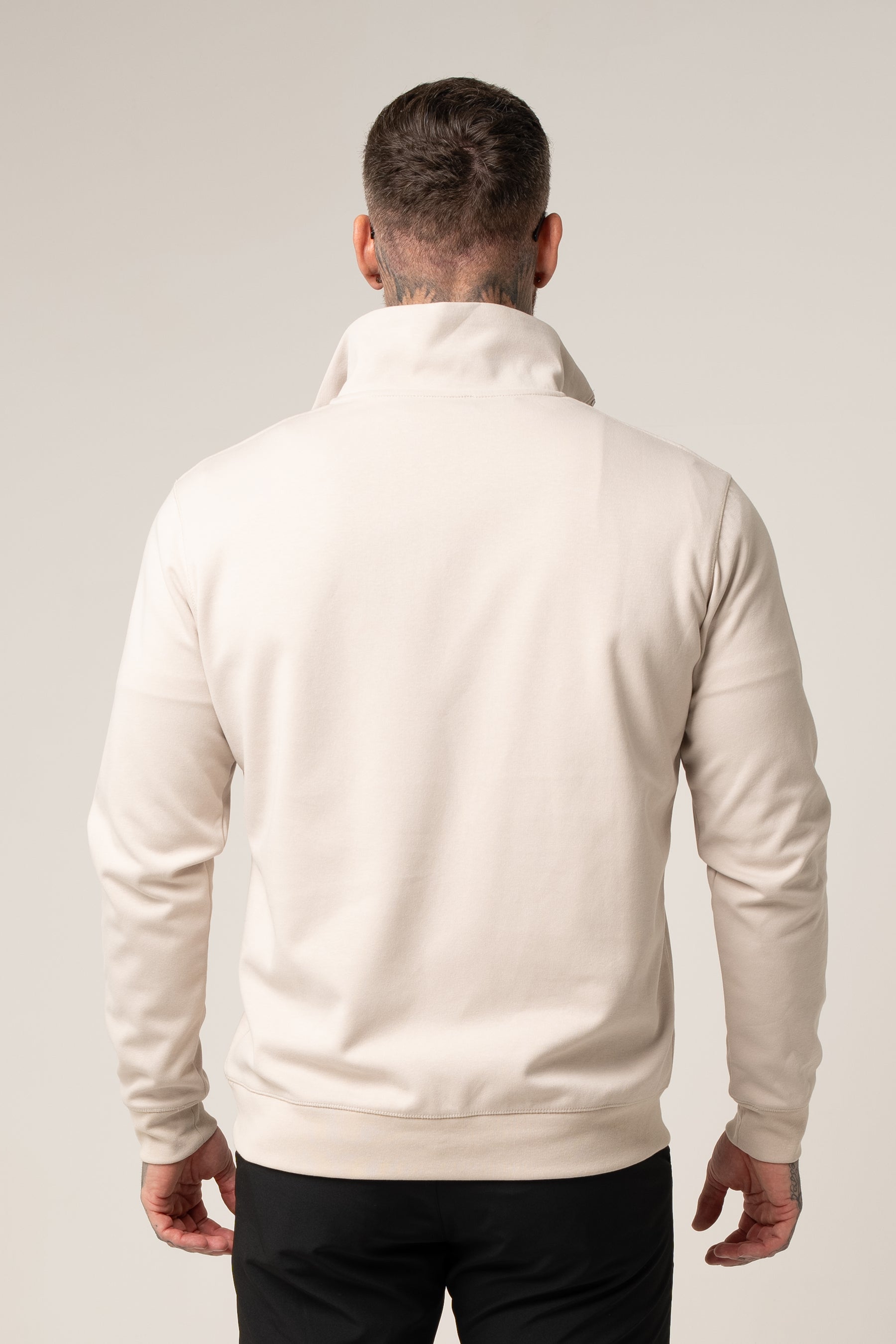 ALESSIO ZIPPER TOP BEIGE - GREY