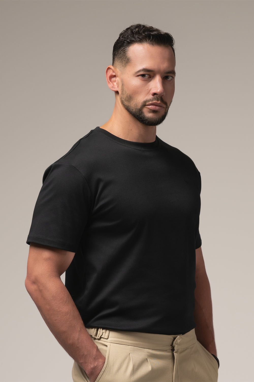 Signature Pima Tee | Nero Profondo