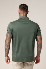 LORENZO PIMA COTTON POLO IN GREEN