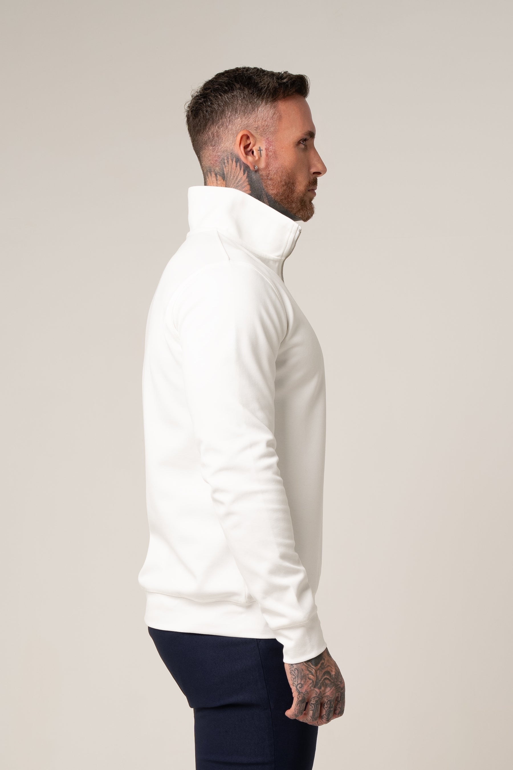 ALESSIO ZIPPER TOP WHITE