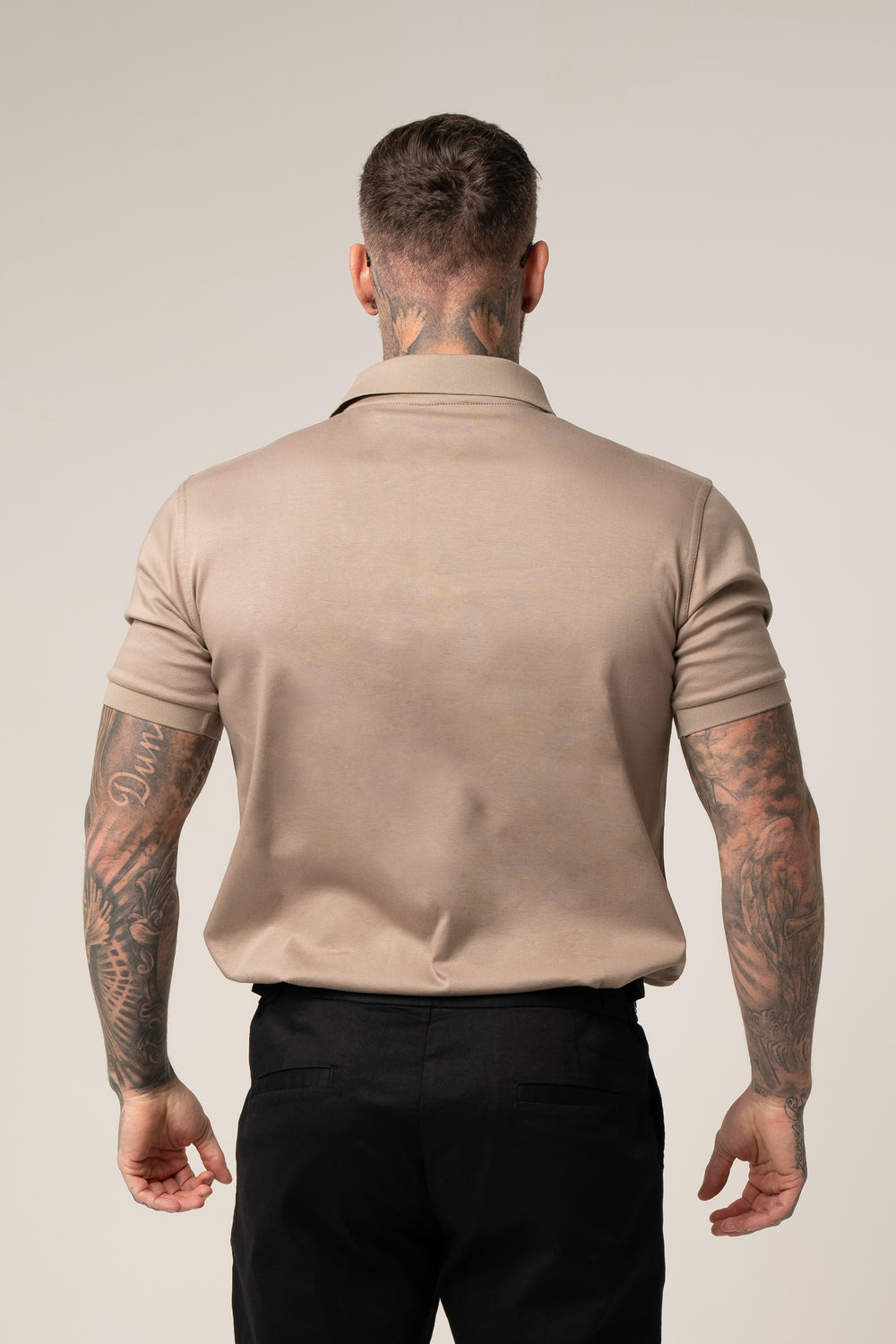 LORENZO PIMA COTTON POLO IN BEIGE