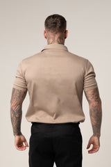 LORENZO PIMA COTTON POLO IN BEIGE