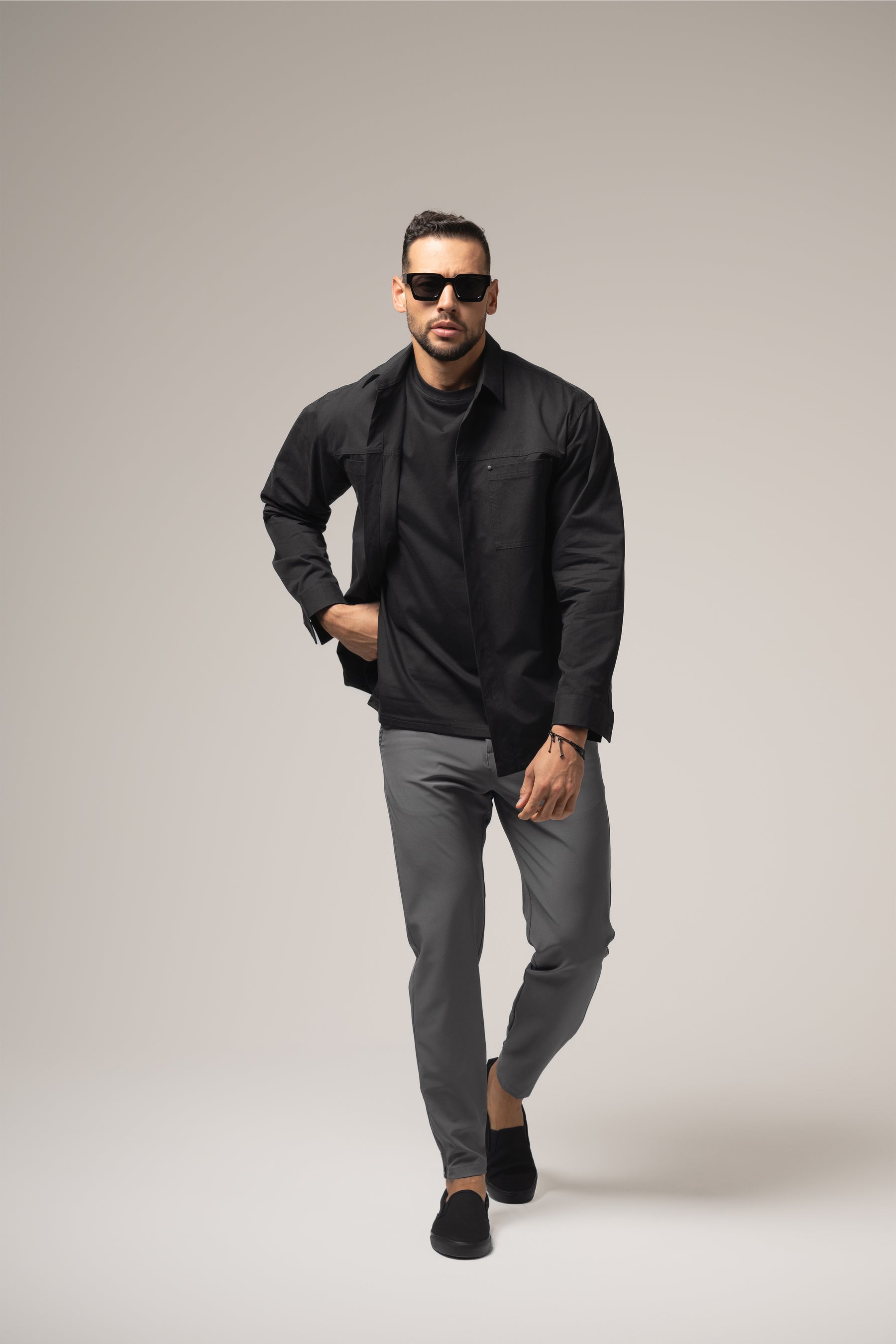 Paolo Utility Overshirt | Nero Profondo