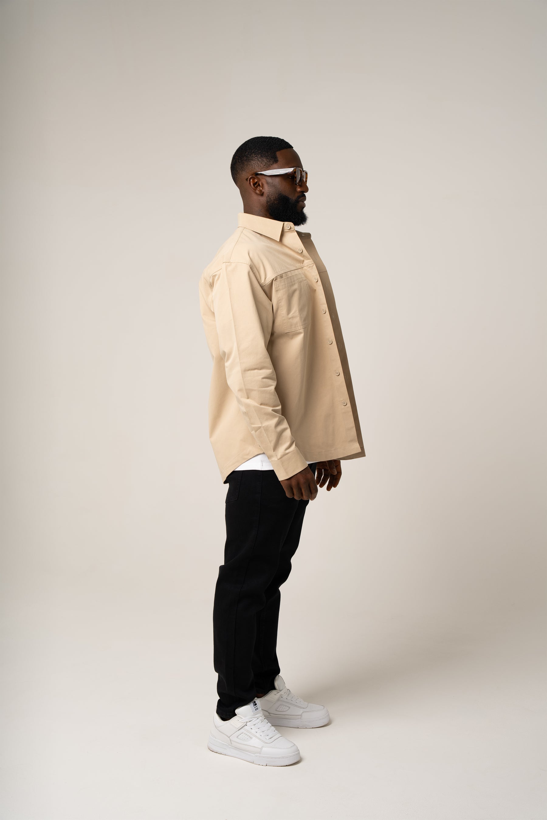 PAOLO OVERSHIRT in BEIGE