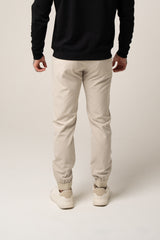 SANDRO tech stretch TROUSERS in BEIGE