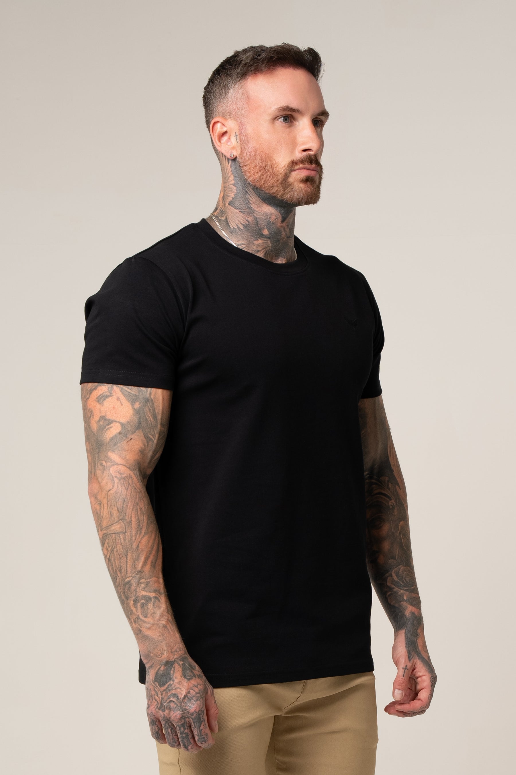 Flavio Alltags-T-Shirt | Nero Profondo 