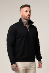 ALESSIO ZIPPER TOP BLACK