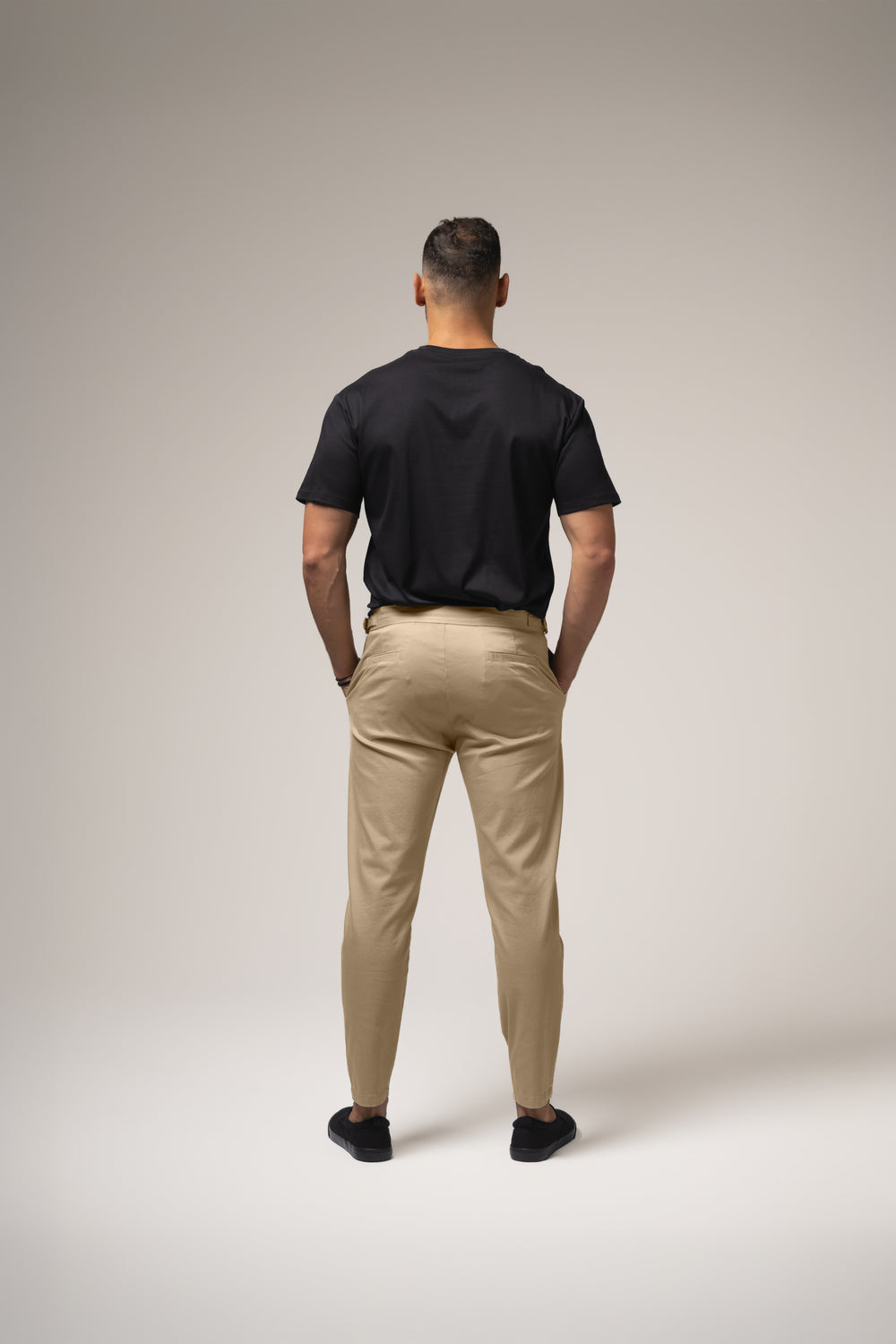 RICO Side buckle TROUSERS in BEIGE