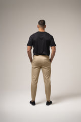 RICO Side buckle TROUSERS in BEIGE