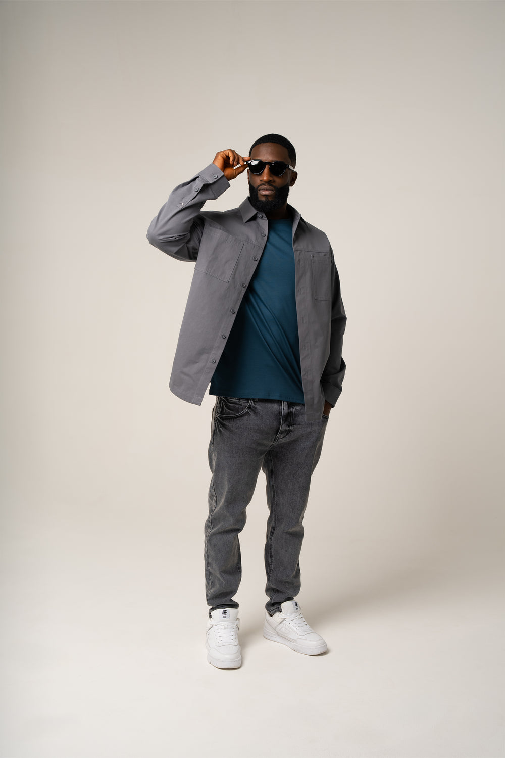 PAOLO OVERSHIRT in GREY