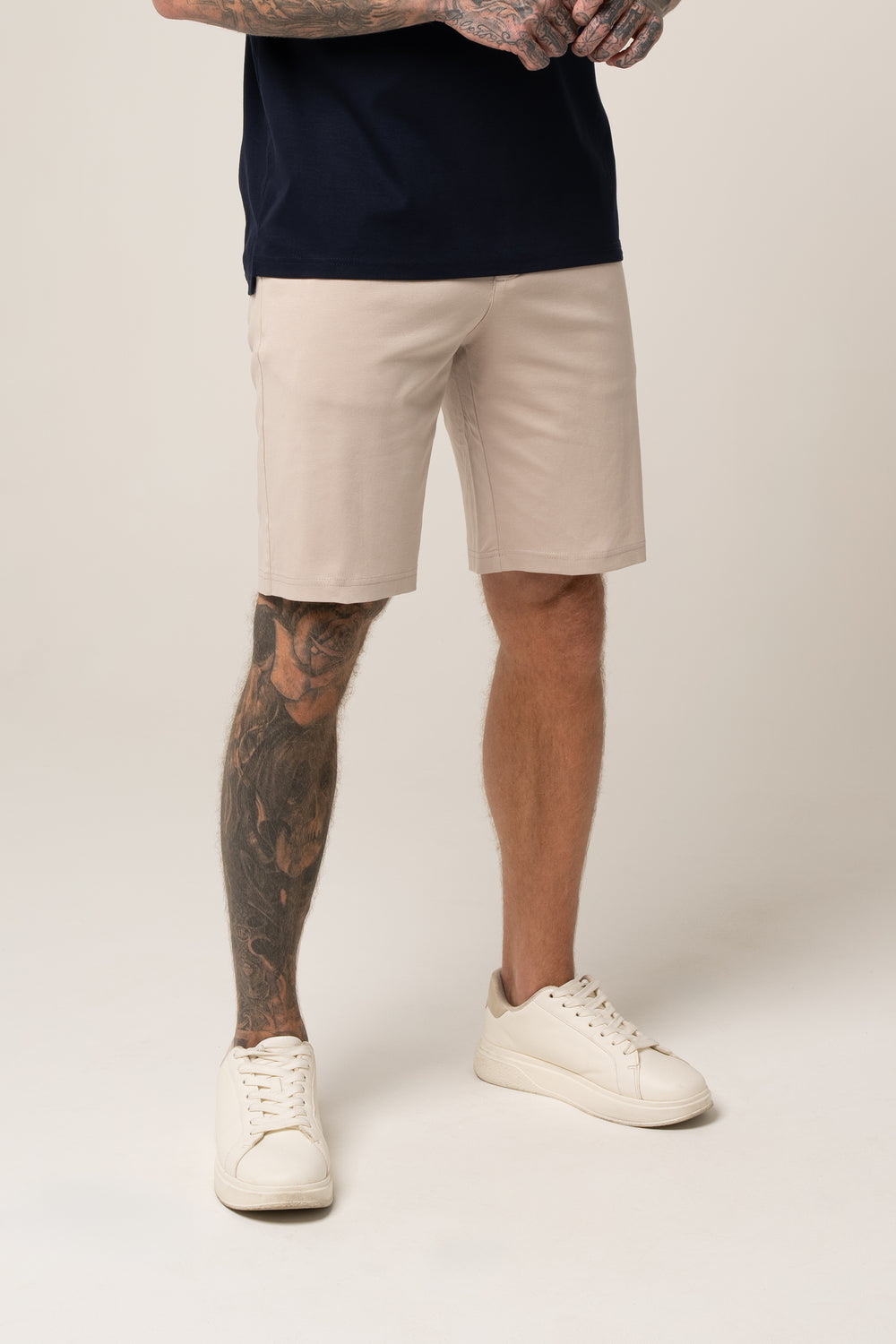 VITTORIO PIMA COTTON SHORTS BEIGE