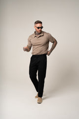 LORENZO PIMA COTTON POLO IN BEIGE