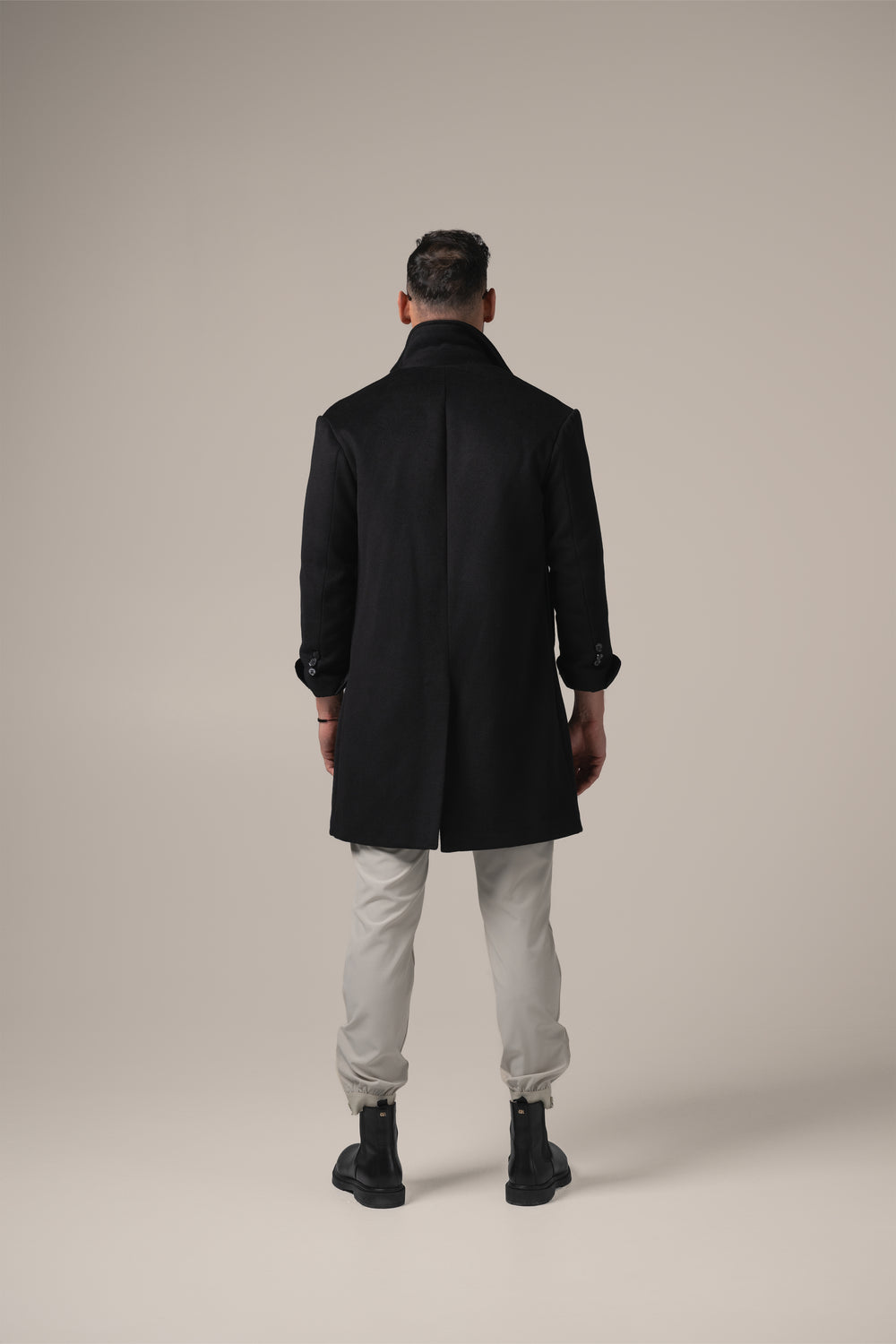 Alessandro Wool Overcoat | Nero Profondo