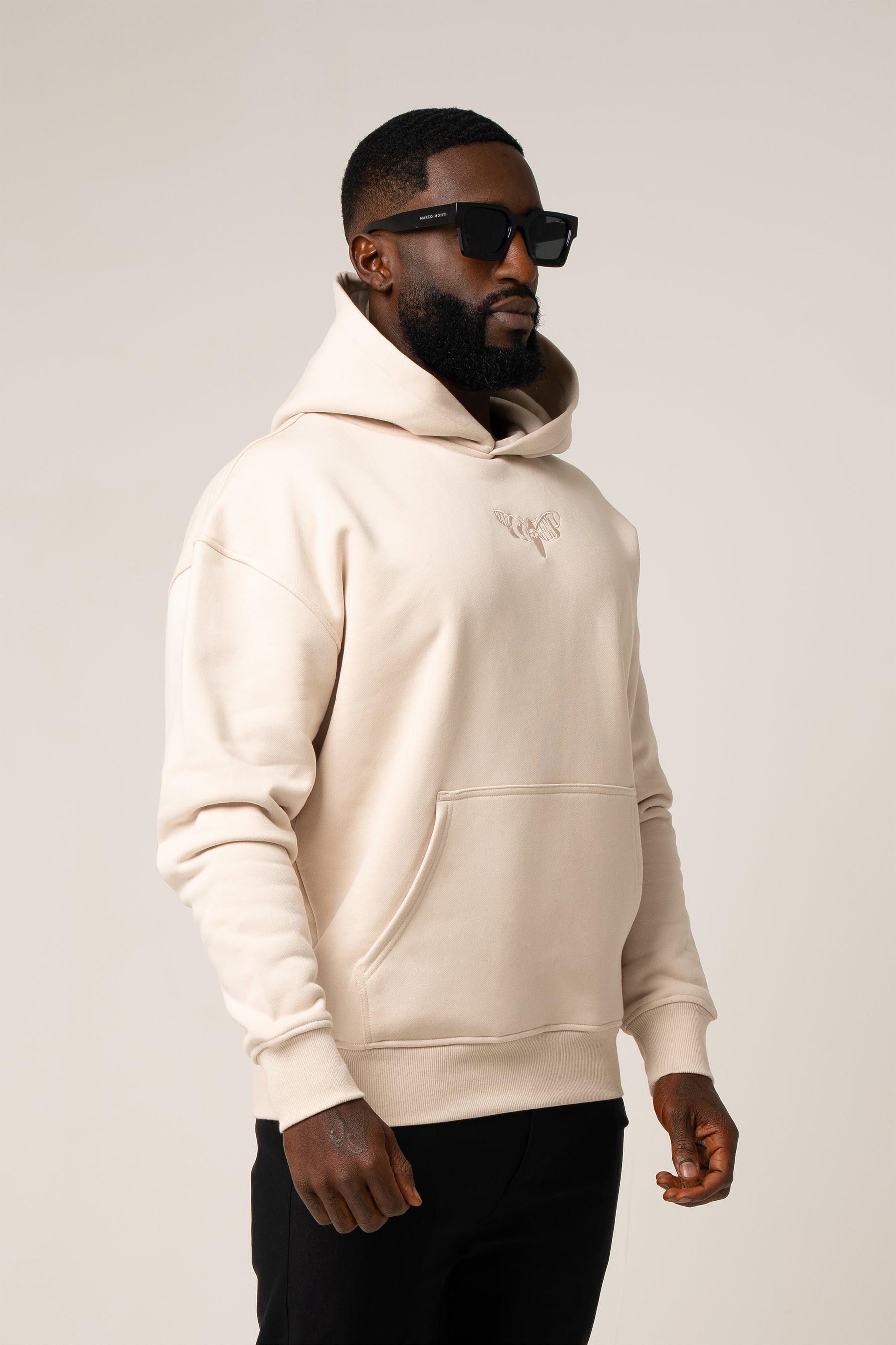 LIMITED "MOTH" EDITION LUCA HOODIE IN BEIGE
