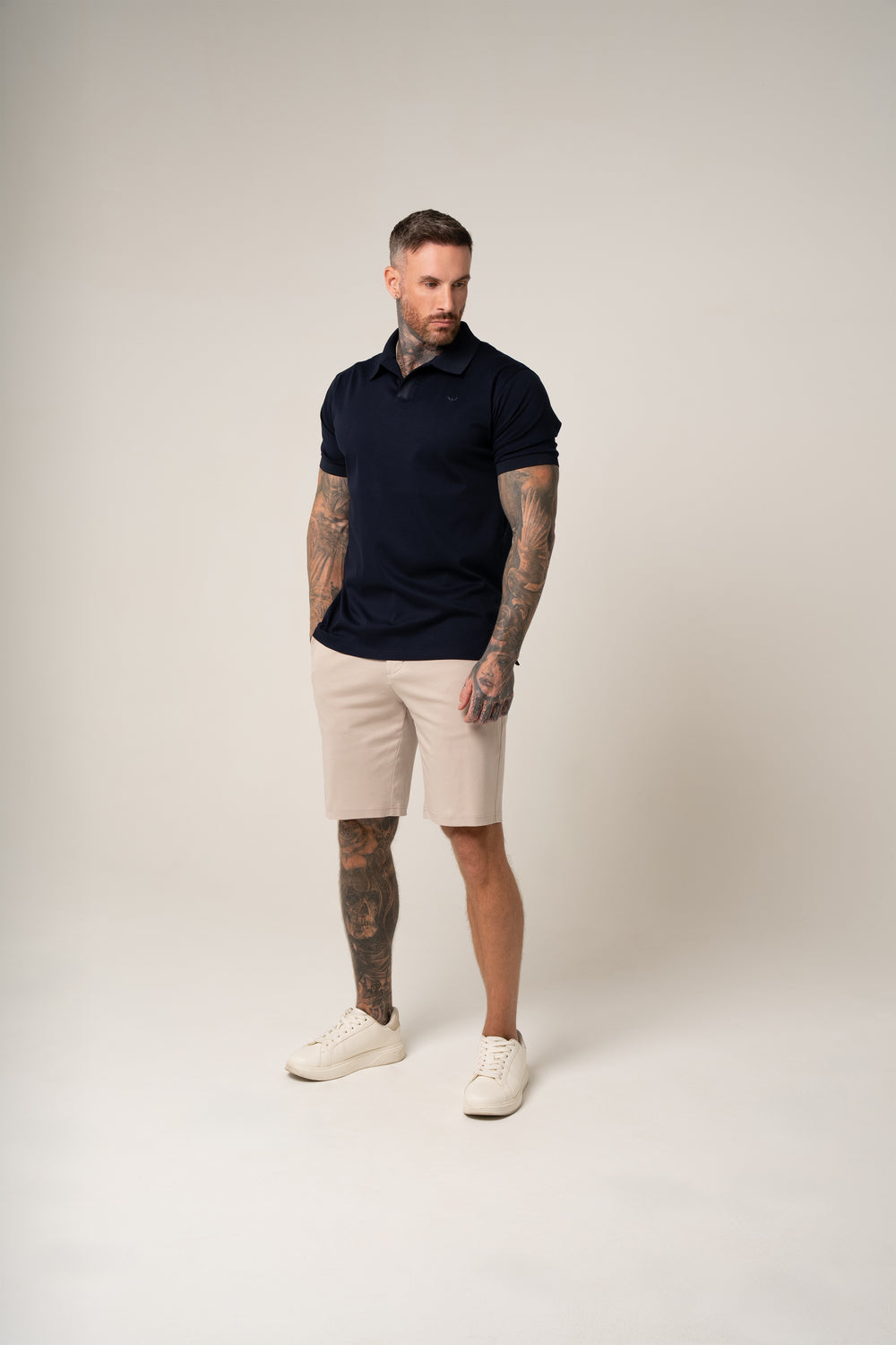 VITTORIO PIMA COTTON SHORTS BEIGE