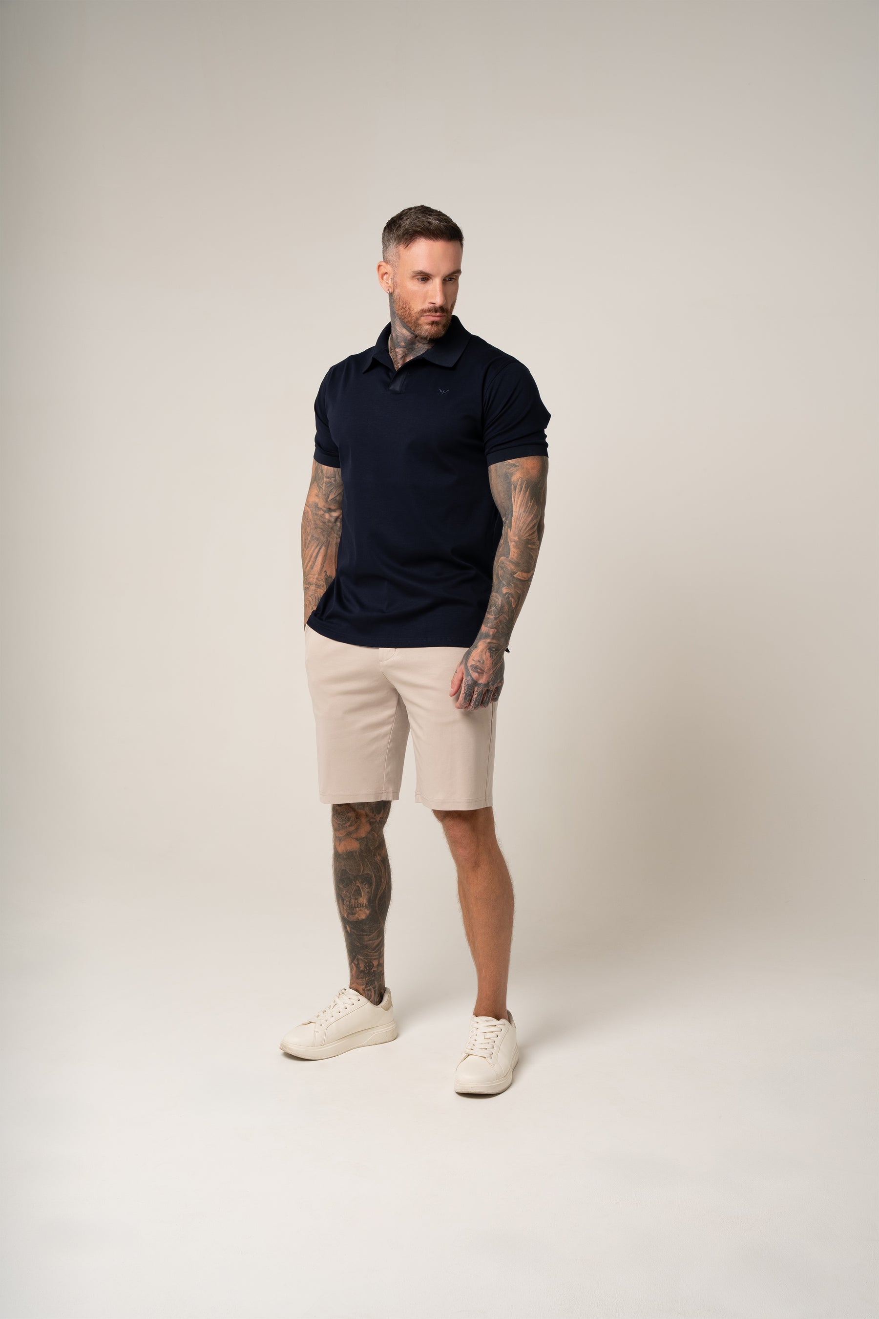 VITTORIO PIMA COTTON SHORTS BEIGE