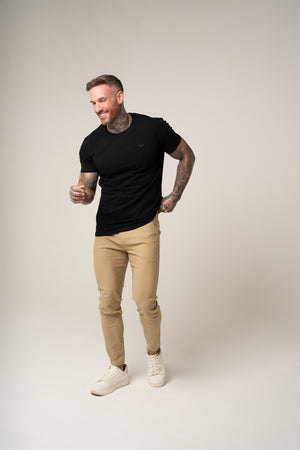 Flavio Alltags-T-Shirt | Nero Profondo 