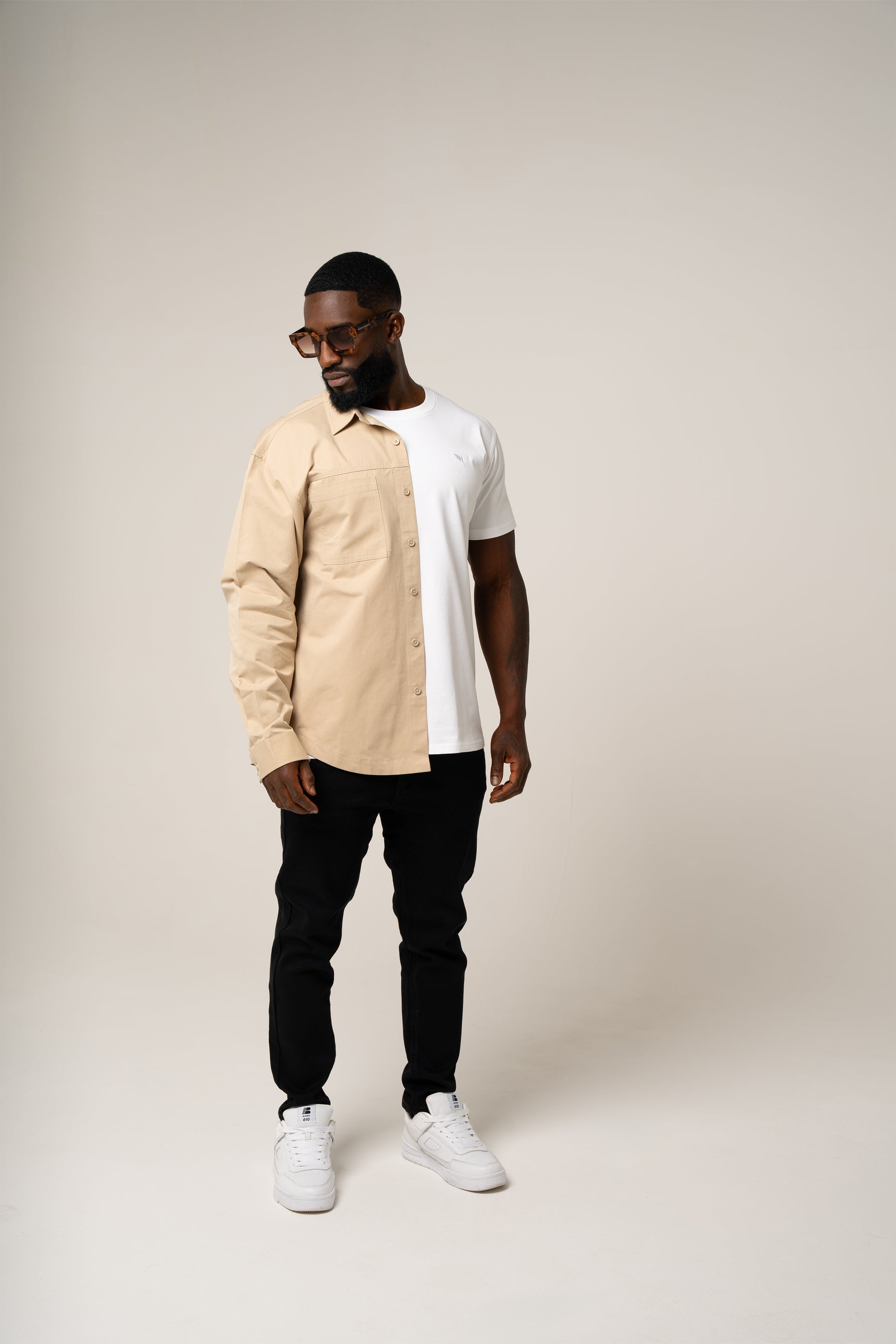 PAOLO OVERSHIRT in BEIGE