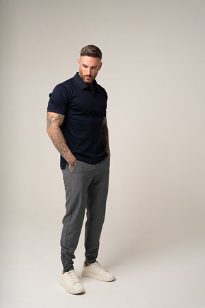SANDRO tech stretch TROUSERS in GREY