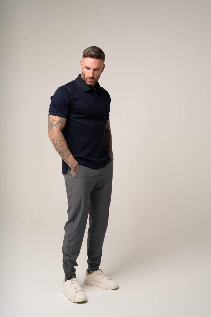 SANDRO tech stretch TROUSERS in GREY