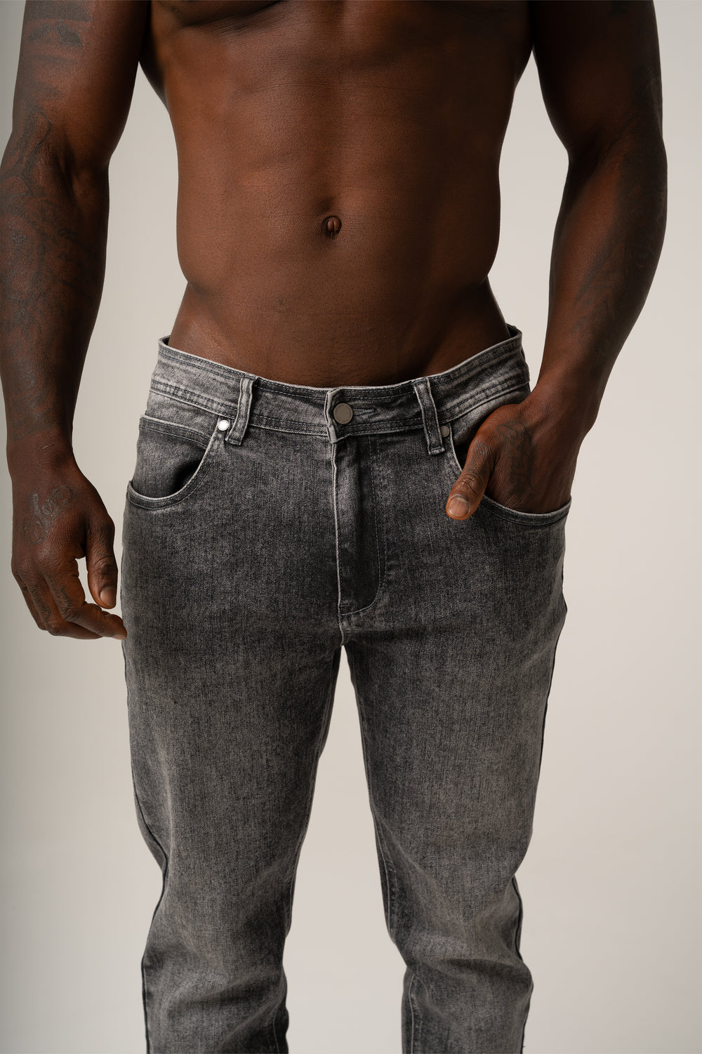 ROBERTO SKINNY JEANS GREY - Superstretch