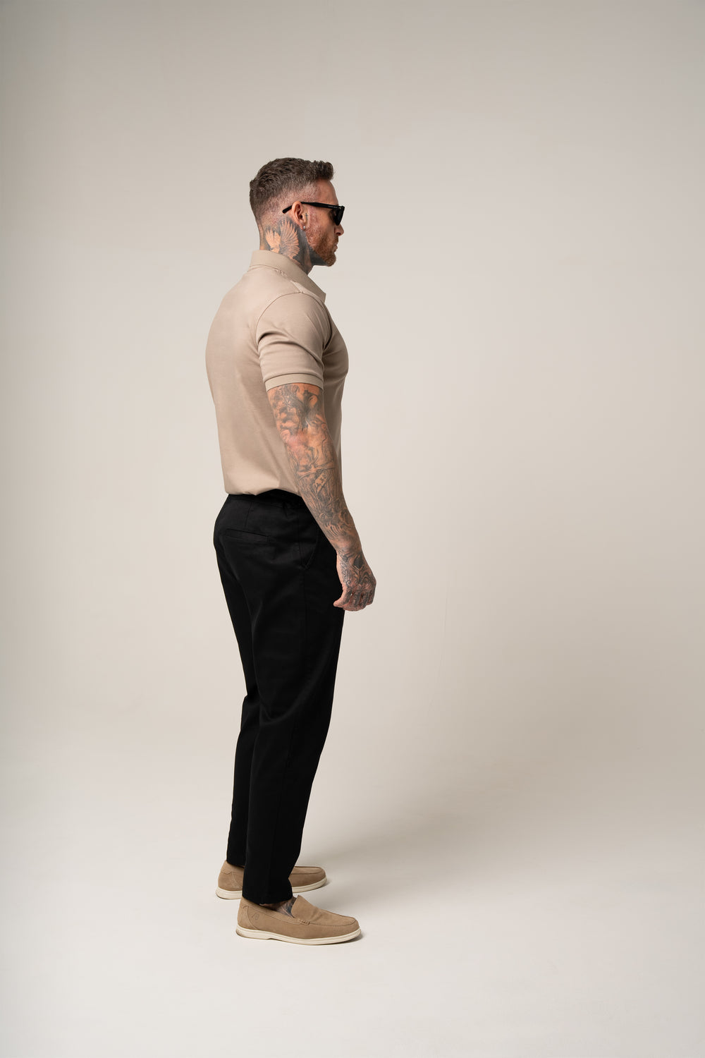 RICO Side buckle TROUSERS in BLACK