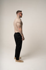 RICO Side buckle TROUSERS in BLACK