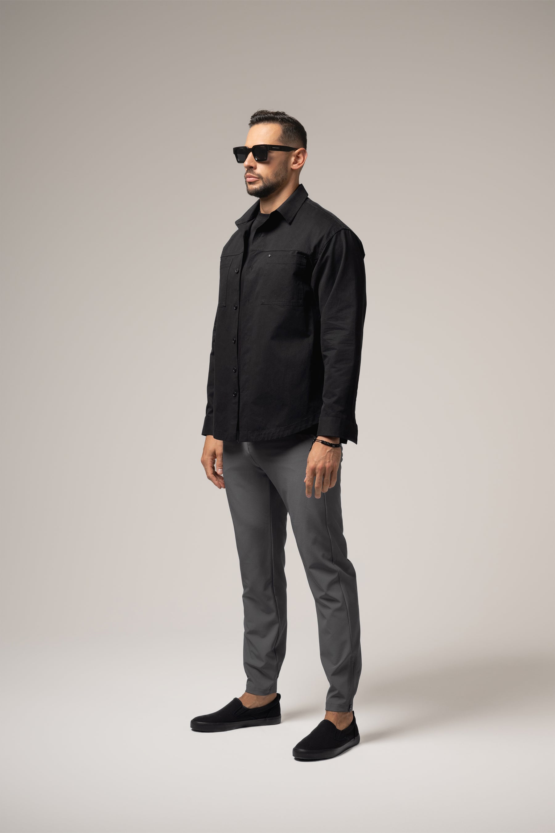 Paolo Utility Overshirt | Nero Profondo
