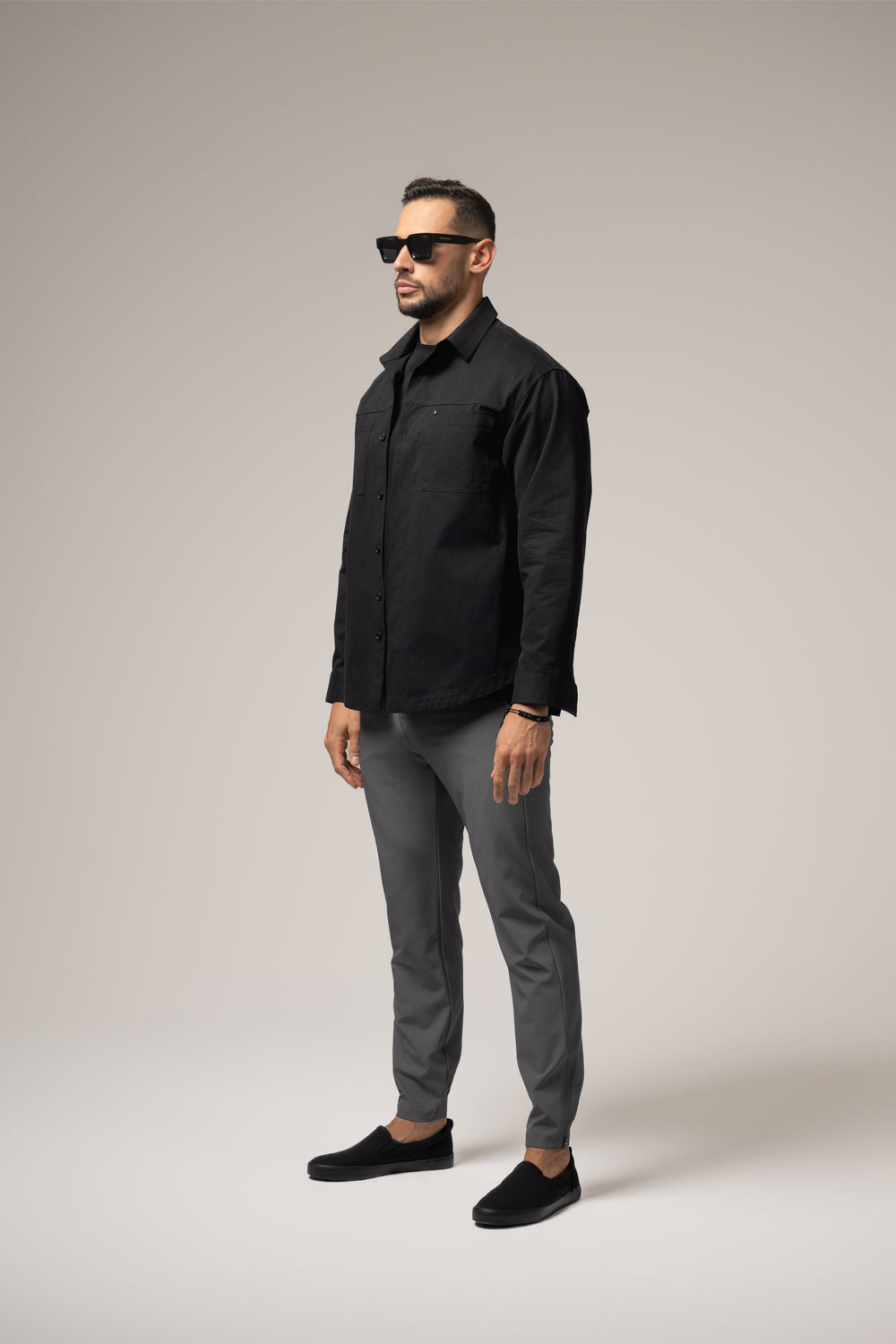 Paolo Utility Overshirt | Nero Profondo