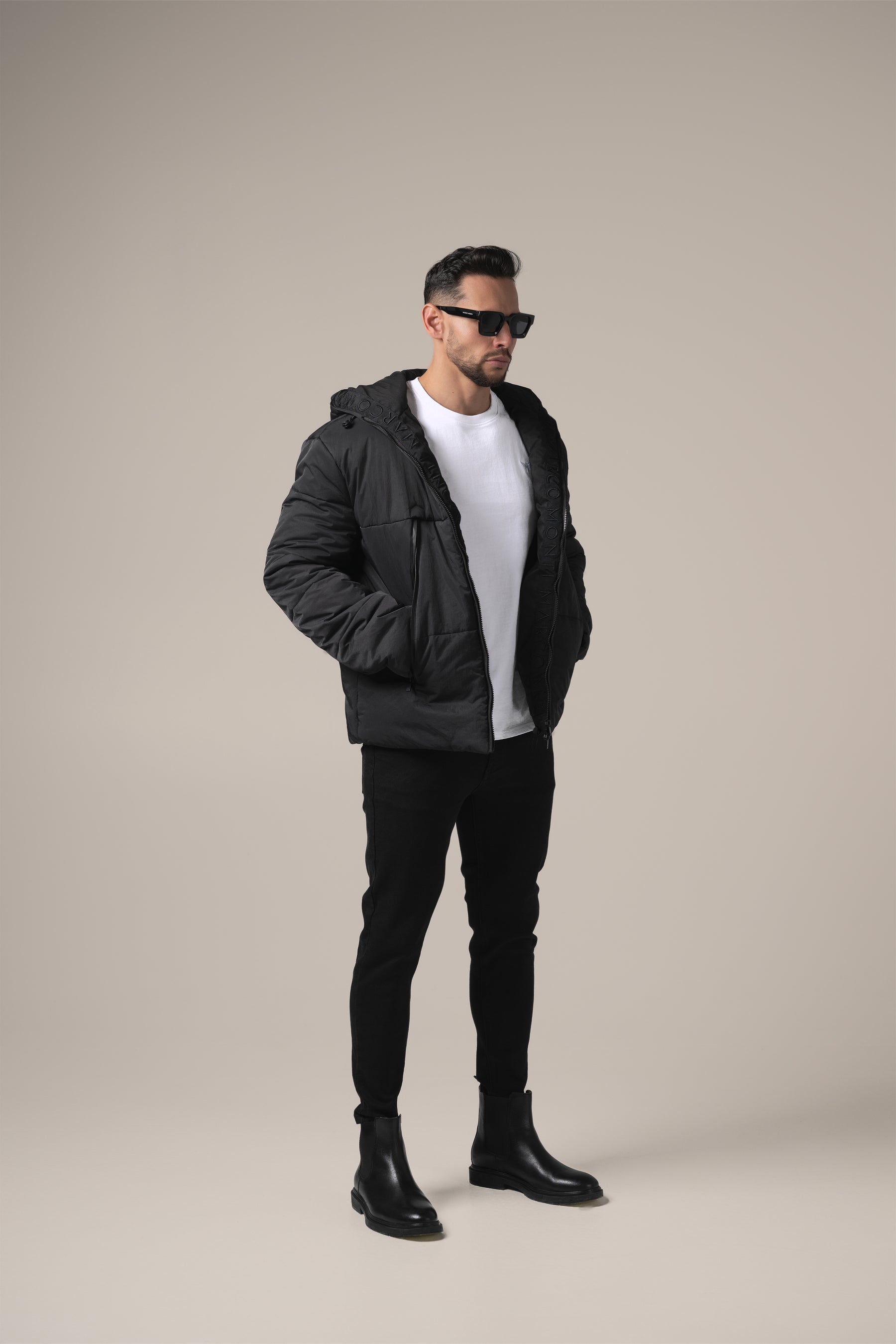 Stefano Technical Puffer | Nero Profondo