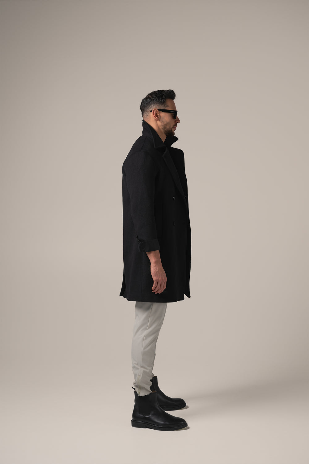 Alessandro Wool Overcoat | Nero Profondo