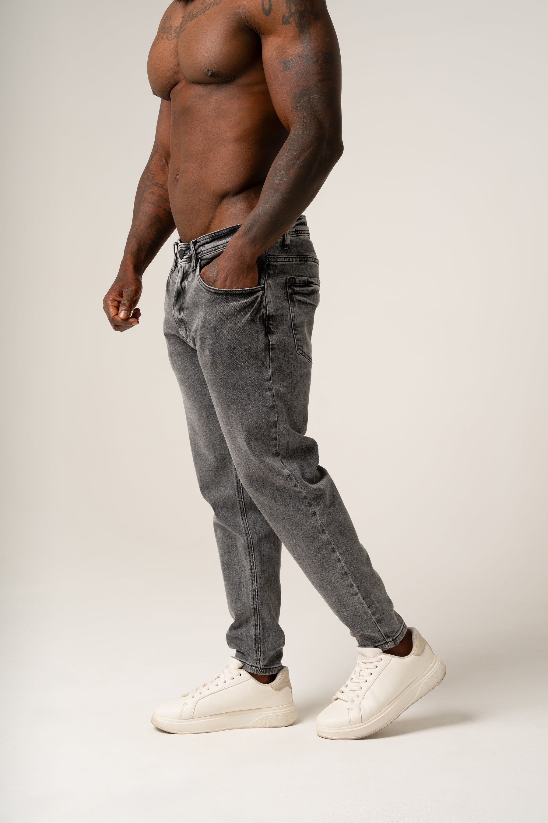 Antonio Structured Jeans | Grigio Pietra