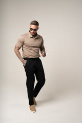 RICO Side buckle TROUSERS in BLACK