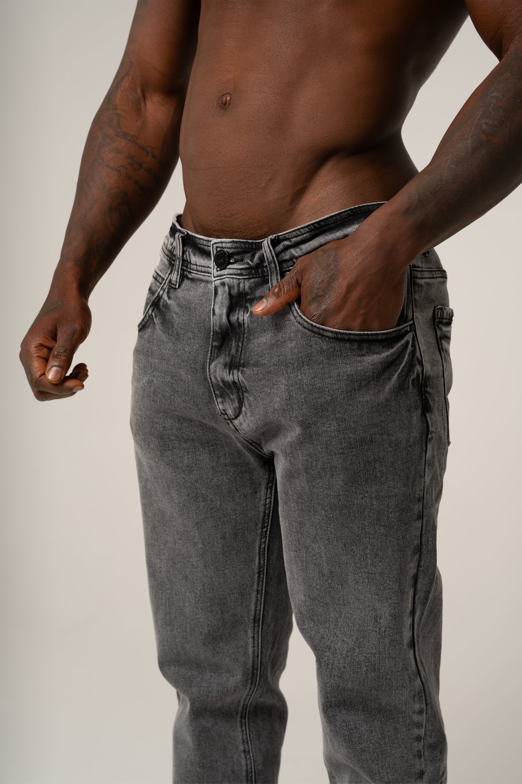 Antonio Structured Jeans | Grigio Pietra