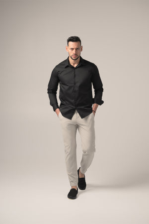 Stefano Performance-Shirt | Nero Profondo 