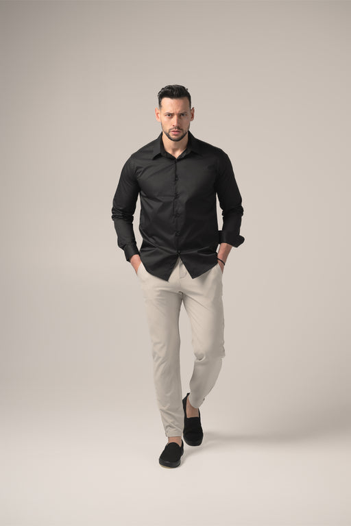 Stefano Performance Shirt | Nero Profondo