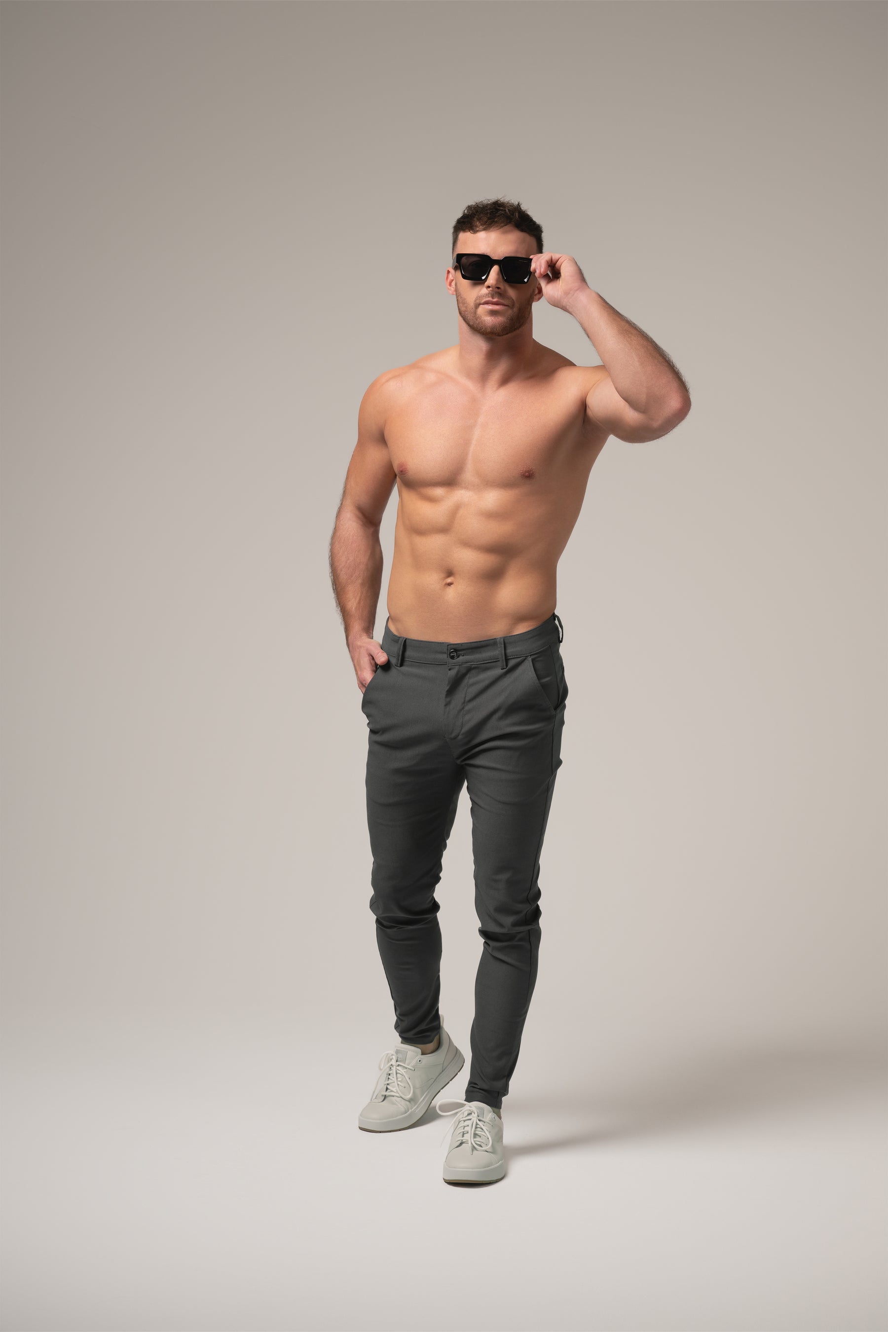 Matteo Hybrid Trousers | Grigio Pietra