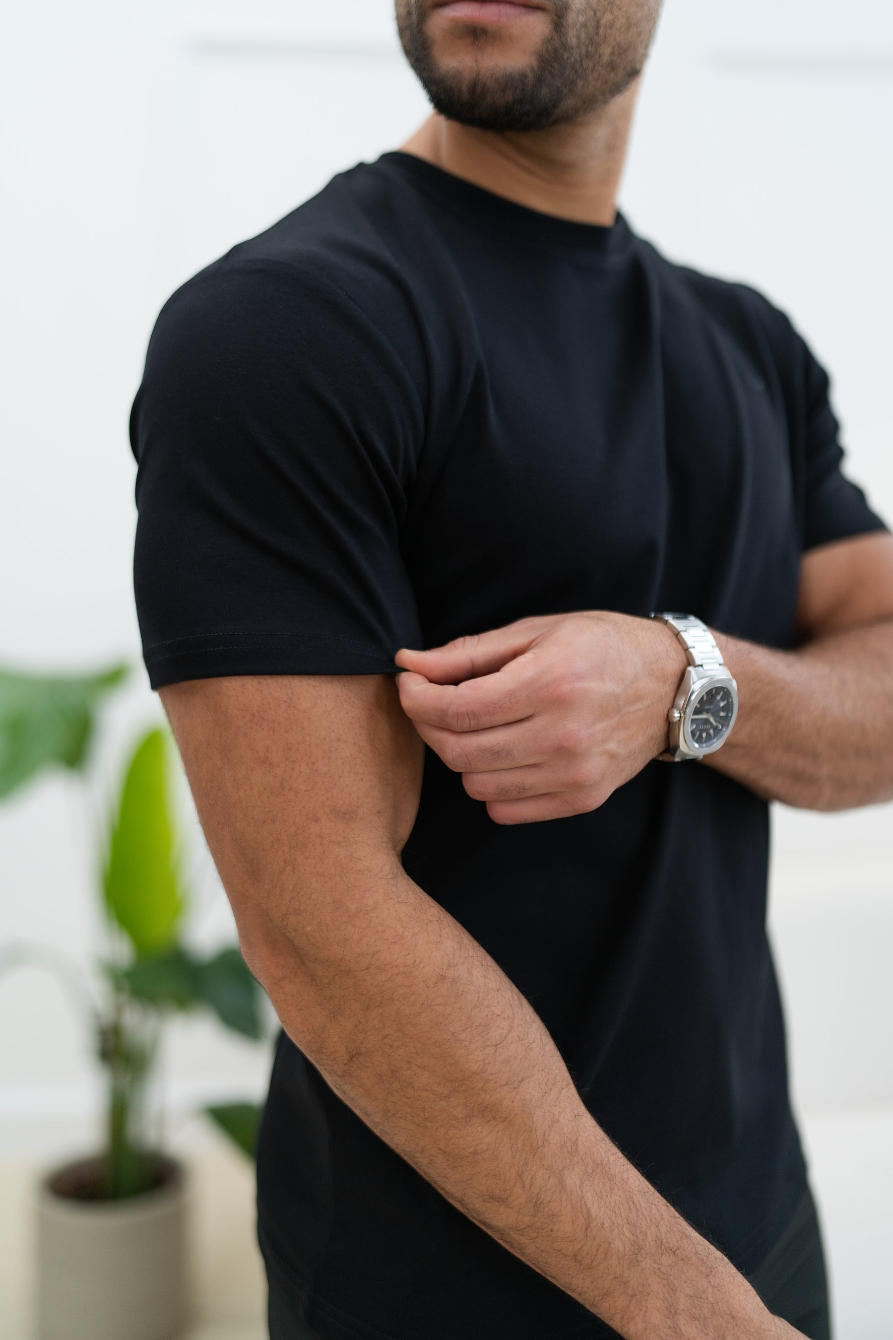 Signature Pima Tee | Nero Profondo