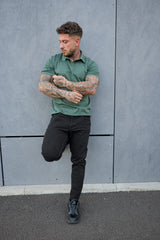 LORENZO PIMA COTTON POLO in Green