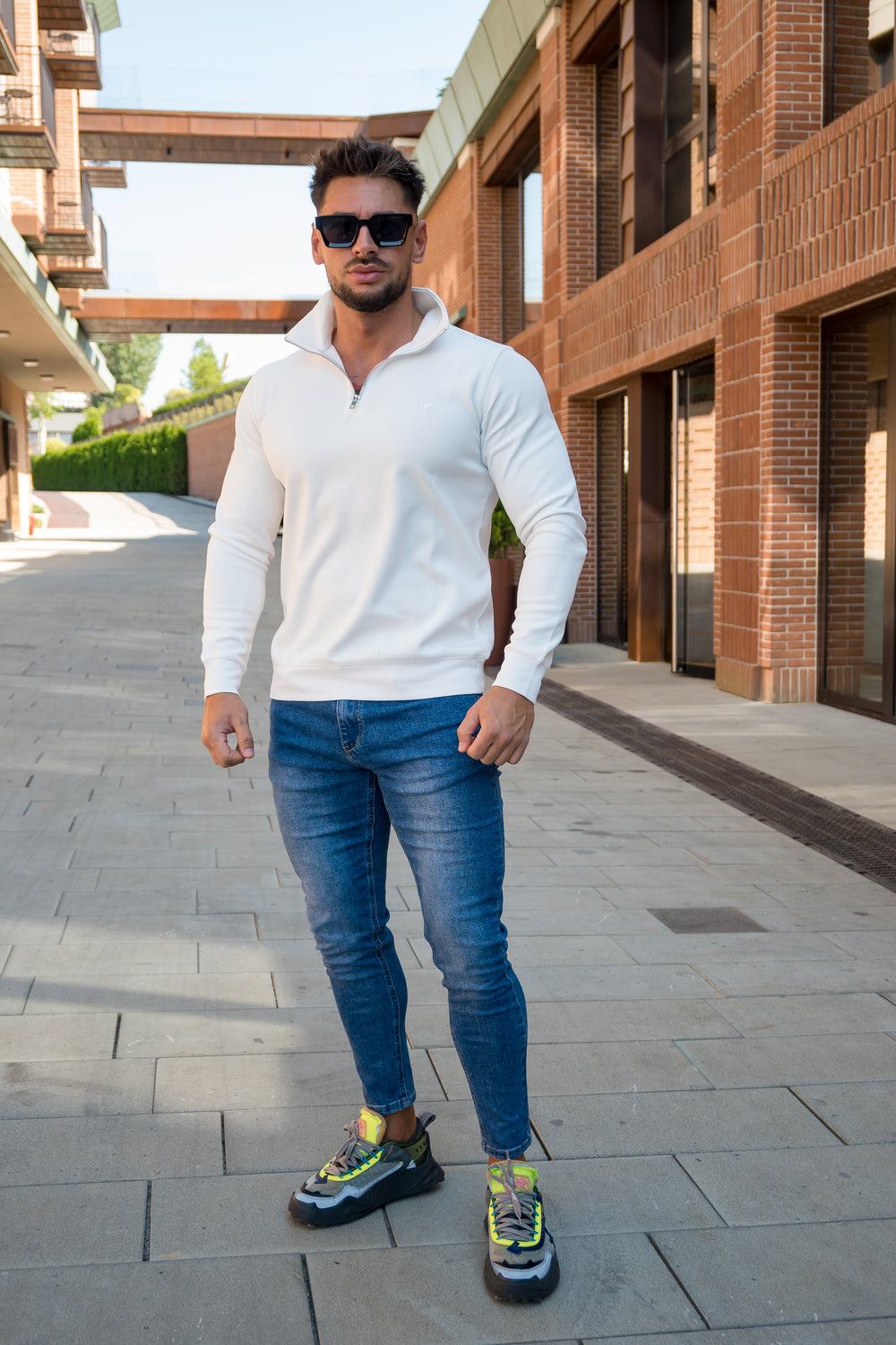 ALESSIO TOP CON CREMALLERA BLANCO