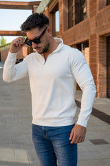 ALESSIO TOP CON CREMALLERA BLANCO