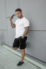 SHORT VITTORIO EN COTON PIMA NOIR