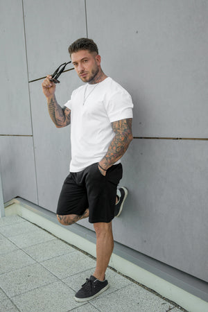 SHORT VITTORIO EN COTON PIMA NOIR