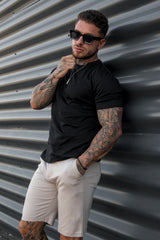 CAMISETA DE ALGODÓN PIMA EN NEGRO